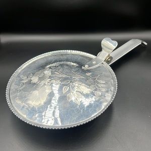 Antique continental silver company, Inc. hammered, silver metal crumb catcher